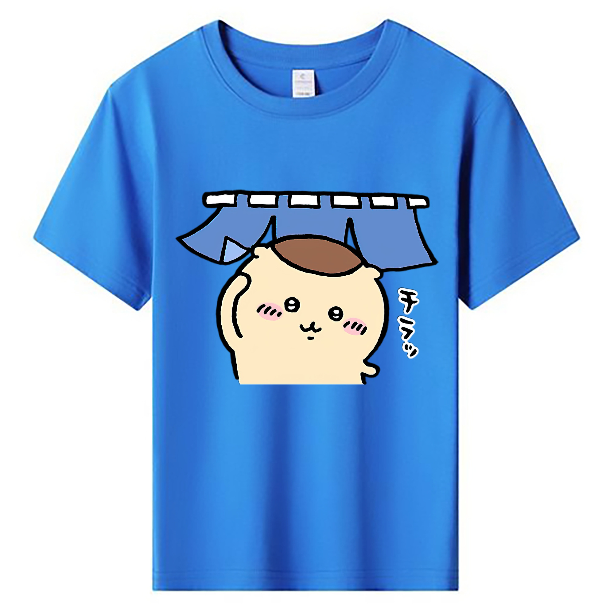 （画像用） ちいかわ くりまんじゅう Chii-kawa kuri manjū 綿100％キッズTシャツ（フロントプリント）
